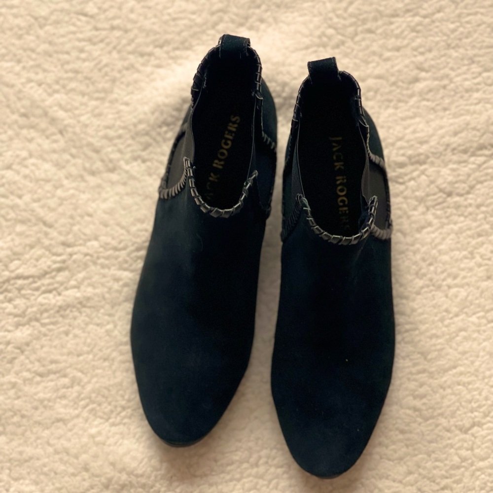 Jack Rogers Womens waterproof black suede Poppy bootie Size 10m NWOT